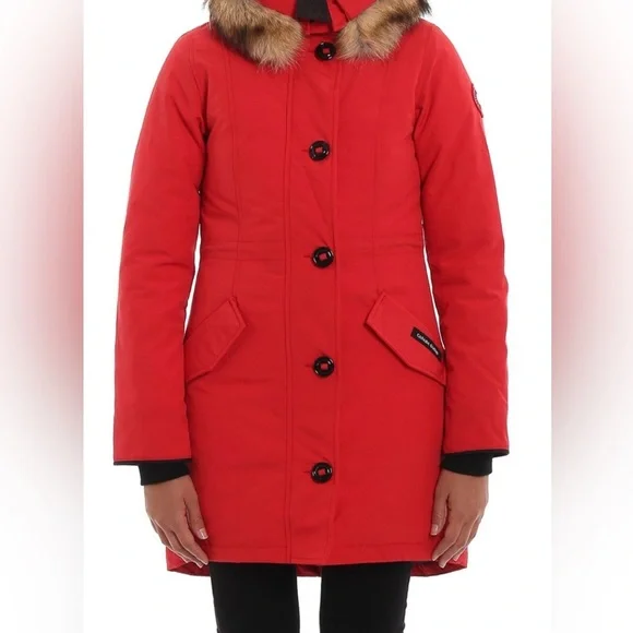 Canada Goose❤️Logo Hooded Down Coat